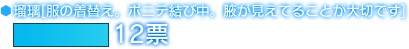 瑠璃[服の着替え。ポニテ結び中。腋が見えてることが大切です]　12票
